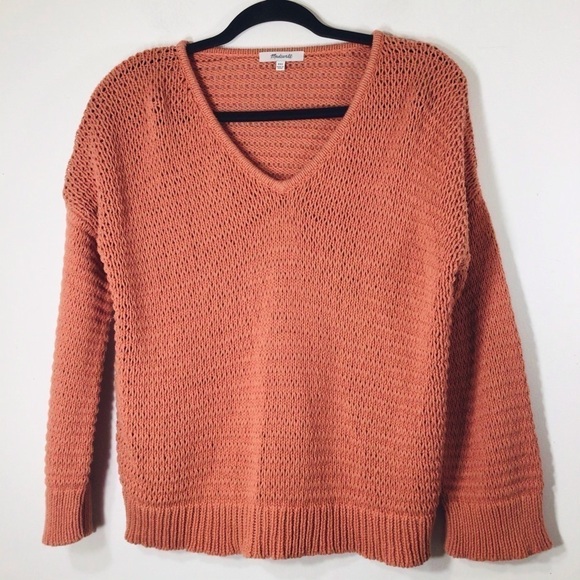 MADEWELL xxs pullover peach sweater - Picture 8 of 8